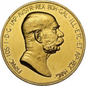 Аверс монеты Австрия, 100 крон, 1908, 60 лет правлению