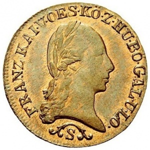Аверс монеты Австрия, ½ крейцера, 1812