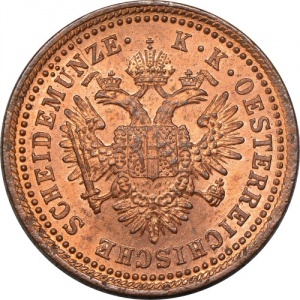 Аверс монеты Австрия, 1 крейцер, 1851