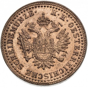 Аверс монеты Австрия, 2 крейцера, 1851