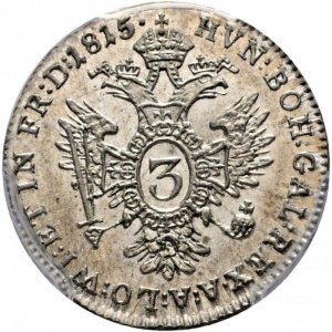 Реверс монеты Австрия, 3 крейцера, 1815