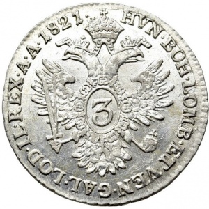 Реверс монеты Австрия, 3 крейцера, 1817-1824