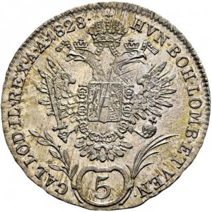 Реверс монеты Австрия, 5 крейцеров, 1825-1830