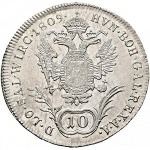 Реверс монеты Австрия, 10 крейцеров, 1809-1810