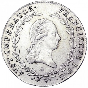 Аверс монеты Австрия, 10 крейцеров, 1817-1824