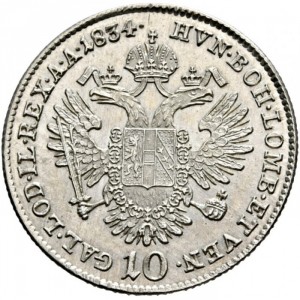 Реверс монеты Австрия, 10 крейцеров, 1832-1835