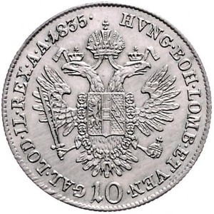 Реверс монеты Австрия, 10 крейцеров, 1835-1836