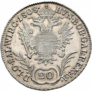 Реверс монеты Австрия, 20 крейцеров, 1806-1814