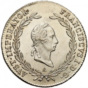 Аверс монеты Австрия, 20 крейцеров, 1825-1828