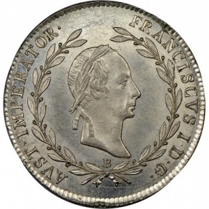 Аверс монеты Австрия, 20 крейцеров, 1829-1830