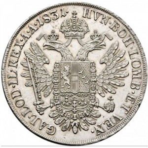 Реверс монеты Австрия, ½ талера, 1831