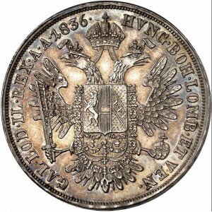 Реверс монеты Австрия, ½ талера, 1835-1836