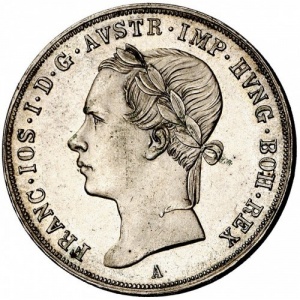 Аверс монеты Австрия, ½ талера, 1848-1851