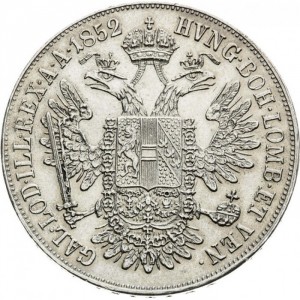 Реверс монеты Австрия, ½ талера, 1852-1856