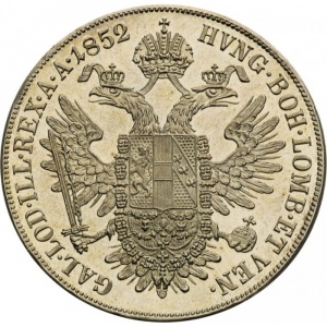 Реверс монеты Австрия, 1 талер, 1852