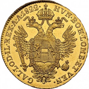 Реверс монеты Австрия, 1 дукат, 1816-1824