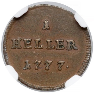 Реверс монеты Австрия, 1 геллер, 1777-1779
