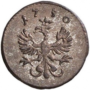 Аверс монеты Австрия, ¼ крейцера, 1750-1759