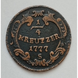 Реверс монеты Австрия, ¼ крейцера, 1777-1779