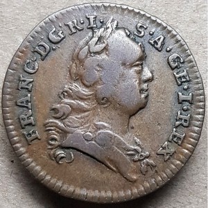 Аверс монеты Австрия, 1 пфенниг, 1759-1765, Франц I
