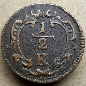 Реверс монеты Австрия, ½ крейцера, 1760-1764
