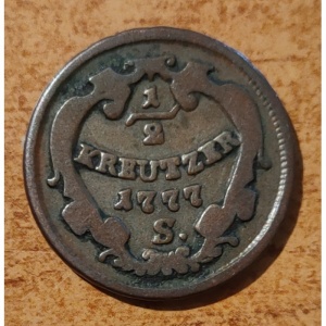 Реверс монеты Австрия, ½ крейцера, 1772-1779