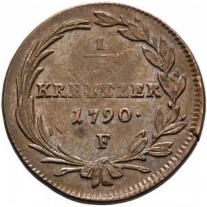 Реверс монеты Австрия, ½ крейцера, 1780-1790