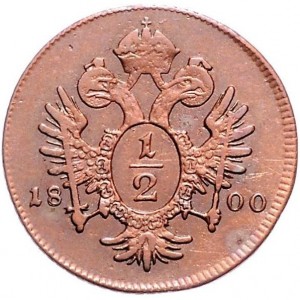 Реверс монеты Австрия, ½ крейцера, 1800