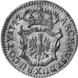 Реверс монеты Австрия, 1 крейцер, 1742-1743