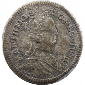 Аверс монеты Австрия, 1 крейцер, 1742-1745, 5 гербов на реверсе