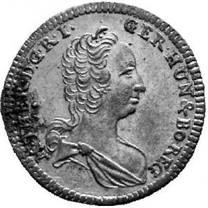 Аверс монеты Австрия, 1 крейцер, 1747-1748, Мария Терезия - Орел с гербом Штирии
