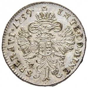 Реверс монеты Австрия, 1 крейцер, 1747-1760