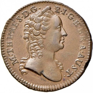 Аверс монеты Австрия, 1 крейцер, 1760-1765
