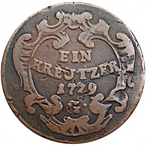 Реверс монеты Австрия, 1 крейцер, 1772-1779, Мария Терезия