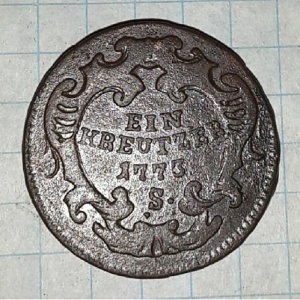Реверс монеты Австрия, 1 крейцер, 1772-1779