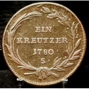 Реверс монеты Австрия, 1 крейцер, 1780