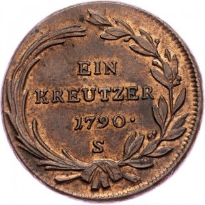 Реверс монеты Австрия, 1 крейцер, 1780-1790