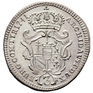 Реверс монеты Австрия, 3 крейцера, 1741