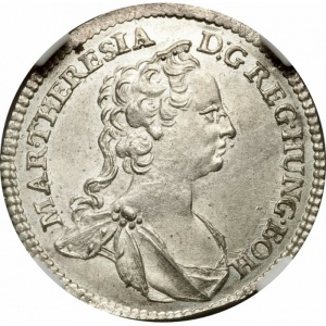 Аверс монеты Австрия, 3 крейцера, 1742-1745