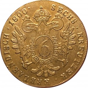 Реверс монеты Австрия, 6 крейцеров, 1800-1803