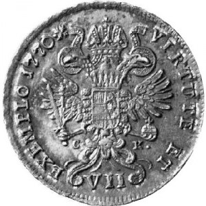 Реверс монеты Австрия, 7 крейцеров, 1768-1776, Иосиф II