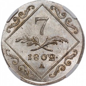 Реверс монеты Австрия, 7 крейцеров, 1802
