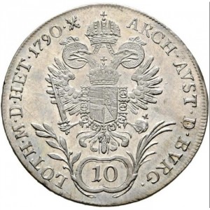 Реверс монеты Австрия, 10 крейцеров, 1790-1792
