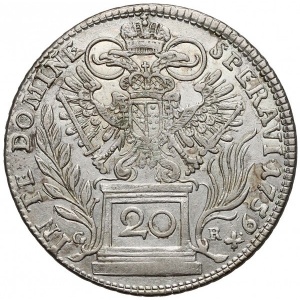 Реверс монеты Австрия, 20 крейцеров, 1754-1765, Франц I
