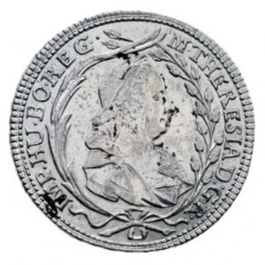 Аверс монеты Австрия, 20 крейцеров, 1767-1772, Мария Терезия - Орел с гербом Штирии