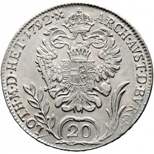 Реверс монеты Австрия, 20 крейцеров, 1790-1792