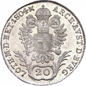 Реверс монеты Австрия, 20 крейцеров, 1792-1804