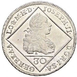 Аверс монеты Австрия, 30 крейцеров, 1767-1769, Иосиф II