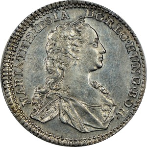 Аверс монеты Австрия, ¼ талера, 1742-1745