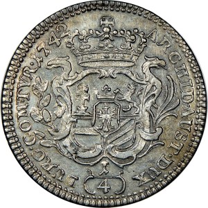 Реверс монеты Австрия, ¼ талера, 1742-1745